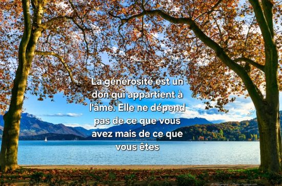 La générosité et le don